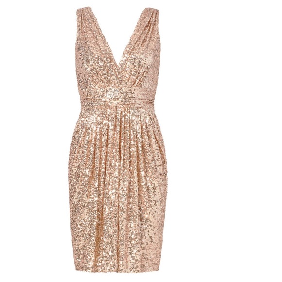 Gold sequin dress - woman size 6 - Picture 4 of 9